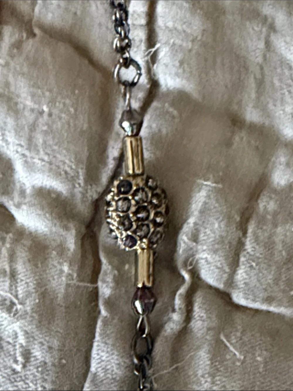 Delicate  necklace by Express Silver-Tone Layered tassels black crystal chain